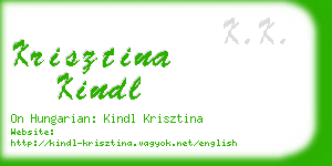 krisztina kindl business card